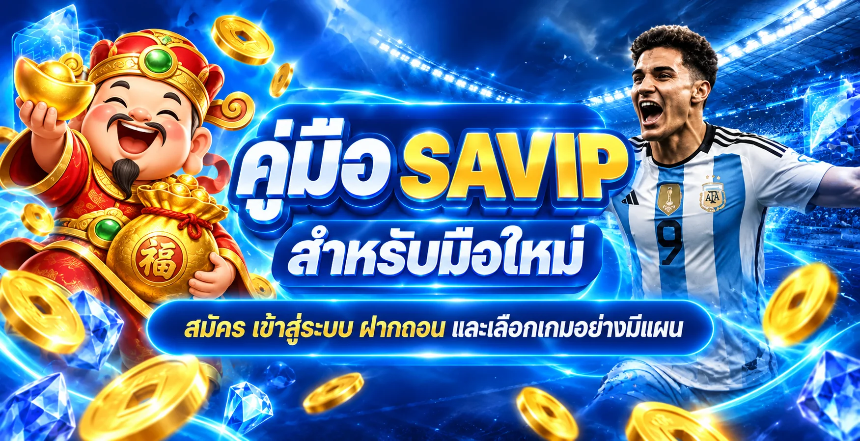 SAVIP คู่มือสมัคร เข้าสู่ระบบ ฝากถอน และเลือกเกม